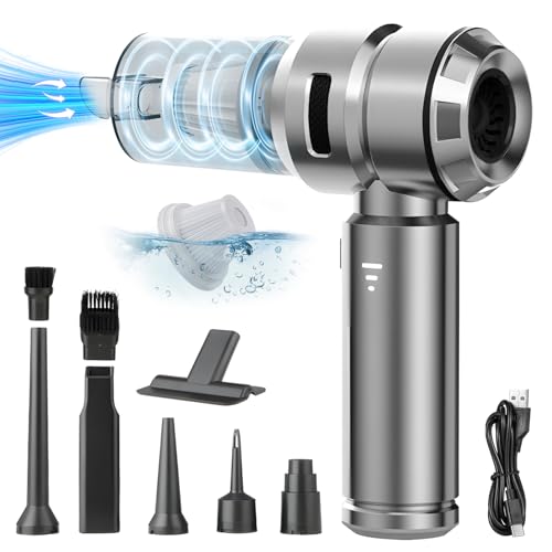 Semflagree Mini Portable Car Vacuum Cordless, 23000PA Powerful Strong Cyclonic Suction USB Rechargeable Foldable Handheld Vacuum with One-touch Dust Removal Cleaner for Car, Home, Office, Kitchen