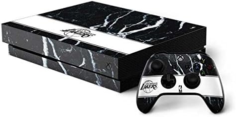 Amazon Com Skinit Decal Gaming Skin Compatible With Xbox One X Console And Controller Bundle Officially Licensed Nba Los Angeles Lakers Marble Design Electronics