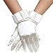 Elinadress Women's Wrist Length Bridal Gloves With Pearls For Wedding Dress Finger Gloves Ivory