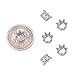 NBEADS 10 Pcs Cubic Zirconia Pave Crown Beads, King Crown Bracelet Connector Spacer Charms Large Hole Loose Beads for Bracelet Necklace DIY Craft Making