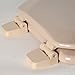 Comfort Seats C1B4E230 Deluxe Molded Wood Toilet Seat, Elongated, Fawn Beige