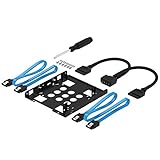 Sabrent 3.5-Inch to x2 SSD / 2.5-Inch Internal Hard Drive Mounting Kit [SATA and Power Cables Included] (BK-HDCC)