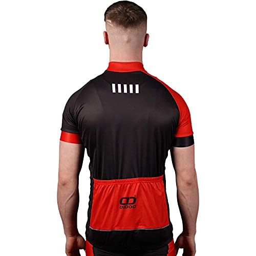 Didoo Cycling Jersey Men Short Sleeve Lightweight Breathable Reflective Biking Shirt with 3 Rear Pockets 5 Didoo Cycling Jersey Men Short Sleeve Lightweight Breathable Reflective Biking Shirt with 3 Rear Pockets - Image 6