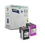 INKUTEN TM Remanufactured Ink Cartridge Replacement for HP 62XL 2-Pack (1 Black 1 Color)