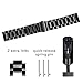 V-MORO for Gear S3 Frontier/Classic Band/Galaxy Watch 46mm Bands, XL 22mm Solid Stainless Steel Metal Business Bracelet Strap for Samsung Gear S3 Frontier/Classic Smartwatch/Galaxy Watch R800 Black