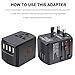 International Travel Adapter, Worldwide Travel Charger with 3 USB+3.0A Type C Ports Power Converters for EU, UK, USA, AU, Europe & Asia, All-in-one Universal Wall Plug Multi-Outlets Electrical Adapter