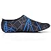 JustOneStyle NBERA Barefoot Flexible Water Skin Shoes Aqua Socks for Beach Swim Surf Yoga Exercise (5.L (US W:6.5~7.5 M:6~6.5), Blue Black)