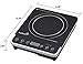 Ivation 1800 Watt Portable Induction Countertop Cooktop Burner, Easy Clean Glass Top w/Touch Button Control