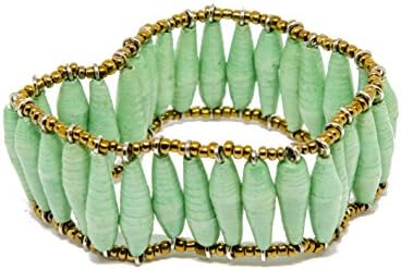 Fair Trade BraceletHandmade in Uganda - Classic Cuff (Mint)