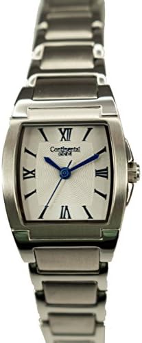 Continental Geneve"Classique Ladies Stainless Steel Watch w/Blue Accents