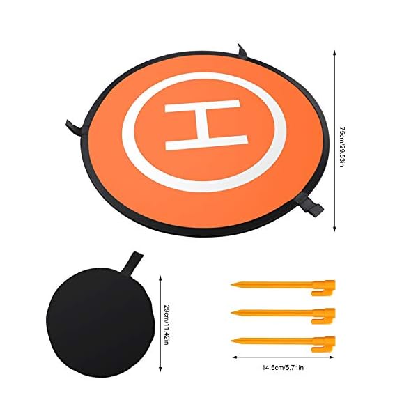 Drohnen-Landeplatz-Zubehör,Drone Landing Pad Mavic Mini 2-Zubehör UAV-Landeplatz Faltbarer Drohnen-Landeplatz Tragbare… – Bild 3