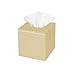 JackCubeDesign Square Tissue Box Cover Holder Case Kleenex Cover Holder Box Napkin Holder Organizer Stand(Gold, 5.4 X 5.4 X 5.6 inches)- MK272B