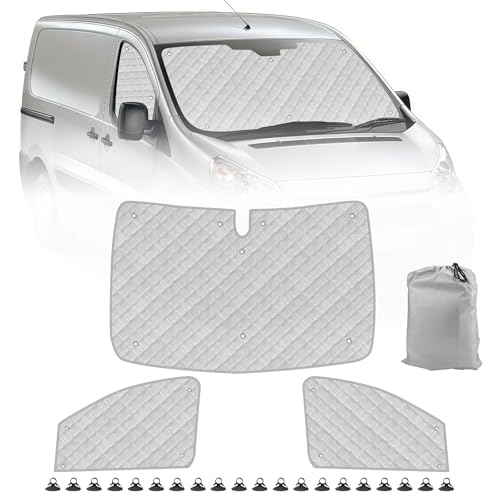Car Interior Sun Visor Compatible with Citroen Jumpy/Dispatch 2006-2016, 3 Pieces Internal Car Sun Visor Cover