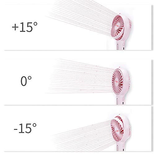 Handheld Fan,Mini USB Fan Desk Fan Up/Down 15°Angle 3 Speed Easy Carry Lightweight Rechargeable Battery Up to 7 hours for Outdoor Travel,Camping,Hiking,Office (Handheld Fan-Blue, Φ=3.6inch/9.2cm)