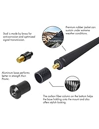 Rydonair Antenna Compatible with Jeep Wrangler JK JKU JL JLU Rubicon Sahara Gladiator (2007-2019) 7 inches Flexible Antenna Replacement Designed for Optimized FM AM Reception