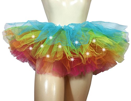 Rainbow Tutu Light Up – Adult Tutu, 5 Layers, One Size Fits All