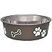 Loving Pets Bella Dog Bowls- Stainless Steel Dog & Cat Bowls - Spill Proof Dog Food Bowl, Cat Bowl, Puppy Essentials & Pet Supplies Great for Home & Travel (X-Large 65-100lbs, Espresso)