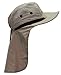 JFH GROUP Mens Womens Unisex Packable Wide Brim Summer Hat w/Neck Flap (F006 Khaki)