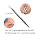 5PCS Professional Surgical Stainless Steel Blackhead & Splinter Remover Extractor Tools with Mirror in the Black Case