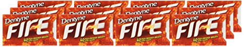 DENTYNE FIRE SPICY CINNAMON SUGAR-FREE GUM, 12 PACK