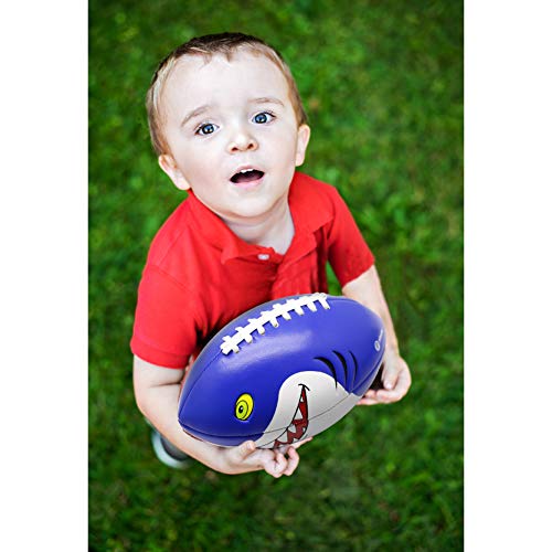 PP PICADOR Kids Football Size 3 Grip Rugby Ball for Kid Boys Girls Gift with Pump Ideal Toss Kick Practice-Indoor Outdoor use(Shark)