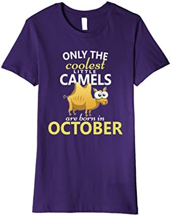 Womens Camel Lovers October Birthday T-Shirt Kids Men Women XL Purple