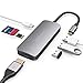 dodocool USB C Hub, 7 in 1 Type C Hub Adapter with 4K USB C to HDMI, SD/TF Card Reader, 100W Power Delivery, 3 USB 3.0 Ports for MacBook/Air/Pro 2018, Chromebook and More (Space Gray)