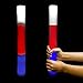 Fun Central 12 Pack - LED Patriotic Foam Baton - Light Up Foam Sticks for 4th of July - Red White Blue