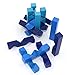 KINGOU Blue Wooden Fifteen Oblique Sticks Puzzle Brain Teaser Puzzles