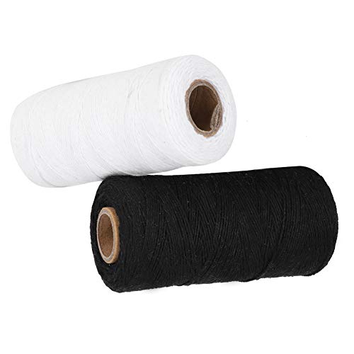 Qcwwy 8/4 Warp Yarn, Weaving Machine Warp Natural Cotton 1mm Warp (250M) Loom Warp Thread Small Size Provide Bright Colors for Weaving