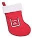 Soft Plush Cloth Hanging Christmas Stocking | For Kids, Teens, Adults | Red and White Letter to Santa Holiday Decor Theme | Perfect for Small Gifts, Stocking Stuffers, & Candy | 16.5