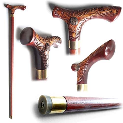 Fashionable New Walking Canes for Men "NORDIC" Carved