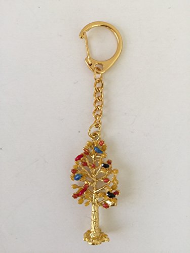Feng Shui Eight Wealth Tree Keychain Amulet USA Seller