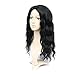 Feibin Synthetic Wigs For Black Women Natural Curly Wavy Style Synthetic Party Cosplay Wigs Natural Black Color 20 Inch