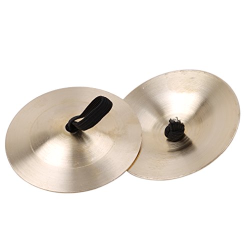 Meolin 2pcs Professional Belly Dancing Gold Finger Cymbals Musical Instrument Gong & Cymbals,Gold,2.17in