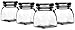 Palais Glassware 3 Ounce Clear Glass Spice Jar with Glass Lid - Contemporary Square Finish (Set of 4)