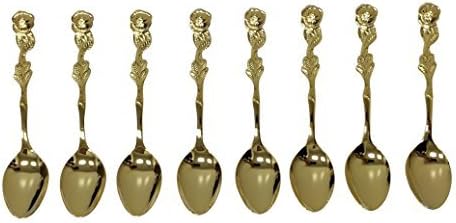 HIC Brands That Cook Gold Plated Rose Demi Spoon, Set of 8 by HIC Brands That Cook