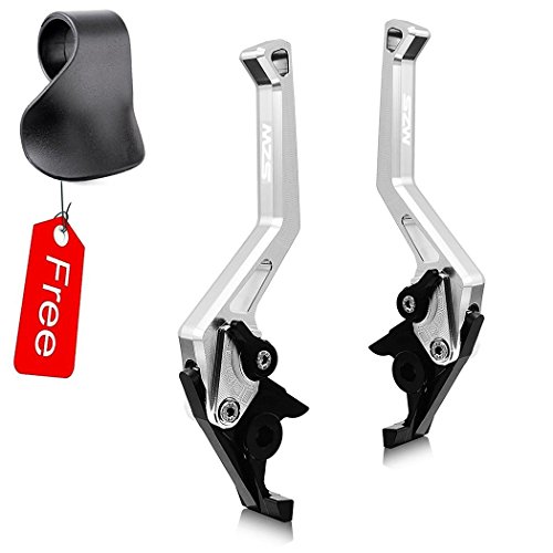 MZS Adjustment Brake Clutch Levers for Yamaha YZF R1 2004-2008,YZF R6 2005-2016-Silver