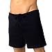 Cottonique Men's Drawstring Loose Boxer Shorts (L/XL, Black)