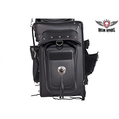 Big Motorcycle Sissy Bar Bag with Studs