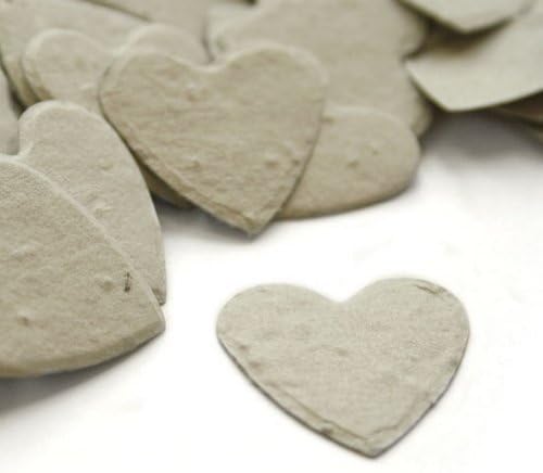 Heart Shaped Plantable Seed Confetti in Dove Grey Value Pack (two 350 piece bags = 700 pieces of seed confetti) by BPW