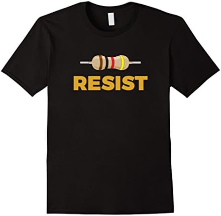 Mens Resist! Funny Electronic and Science Geek Tshirt XL Black