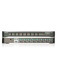 iogear MiniView Ultra de 8 puertos KVM Switch, gris