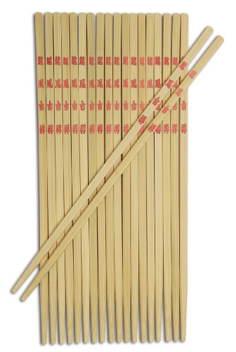 Joyce Chen 30-0043, Bamboo Table Chopsticks, 9-inch, 10-Pairs
