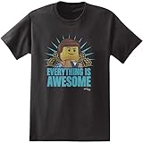 Lego Movie Everything Is Awesome Close Up Shirt Black