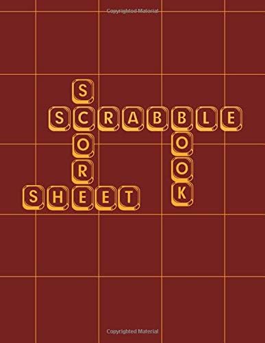 Scrabble Score Sheet Book: Game Night Fun, oversized 100 score sheet book for 4 players with letter count chart.