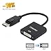 FEMORO DisplayPort to DVI Adapter 5-Pack, Display Port DP to DVI-I Adapter 1080P for All DP Port Computer, Laptop, Desktop - Black