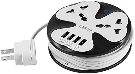 Travel Power Strip, Mini Portable Surge Protector with 2-Outlet, 4-Port Smart USB Charger and 6 ft Cord (2AC+4USB)