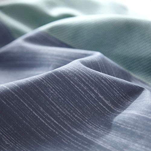 Geometric Duvet Cover Soft Cotton Blue Patchwork Modern Bedding Set with Zipper Ties Mint Green Duvet Cover Set Perfect…