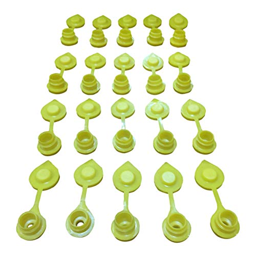 Kool Products (20 Units) New Yellow Aftermarket Replacement Black Vent Caps Made To Fit Most Of The Gas Cans and Jugs